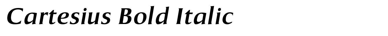 Cartesius Bold Italic